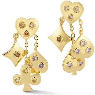 Chloe and Madison Suit Dangle Drop Earrings in Gold at Nordstrom Rack