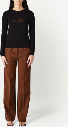 Stella McCartney Stella McCartney Womens Black Viscose Knit Top - Size EU 44 (Womens)