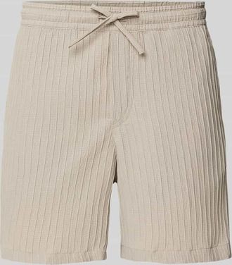 Jack & Jones Jack & Jones Regular Fit Shorts mit Strukturmuster Modell JAIDEN MASSIMO in Beige, Gr&ouml;&szlig;e XXL