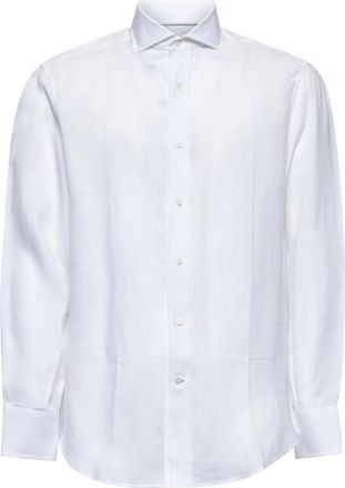 Brunello Cucinelli Overhemden, Heren, Wit, S, Wol, Brunello Cucinelli Overhemden Wit
