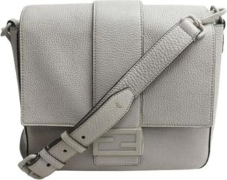 Fendi Pre-owned Cross Body Bags, female, Gray, Size: ONE SIZE Pre-owned Shoulder Bag