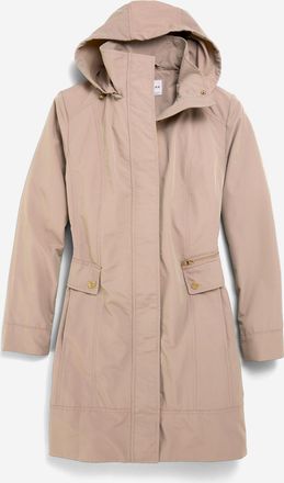 Cole Haan Womens Signature Packable Hooded Rain Jacket - Pink Size Medium