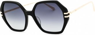 Chopard Smoke Geometric Ladies Sunglasses SCH370M 0BLK 57