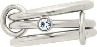 Sterling Forever Silver Cz Nara Linked Stacking Ring Set