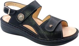 Finn Comfort Barbuda Ankle Strap Slide Sandal in Black Brina at Nordstrom, Size 36