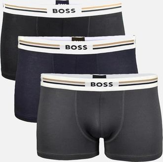 HUGO BOSS Mens BOSS 3-Pack Revive Boxer Trunks, Black/Grey/Navy - Size: 32/30/31
