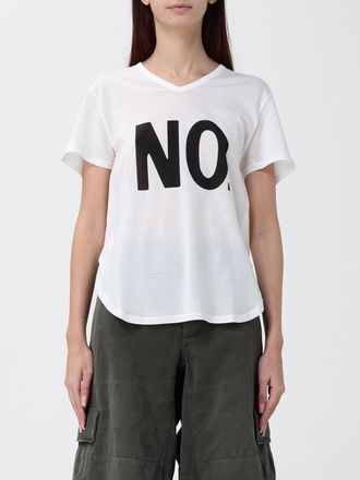 Fendi T-shirt in cotone con scollo a V e stampa slogan