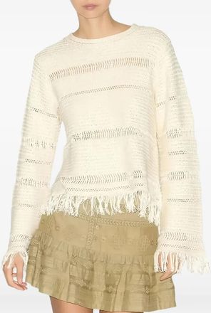 Isabel Marant Isabel Marant Womens Azilis Sweater - Ivory Cotton - Size EU 38 (Womens)