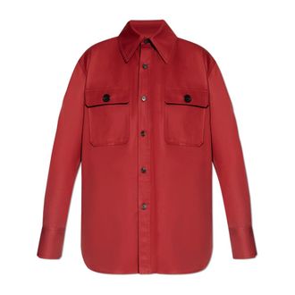 Saint Laurent Shirts, female, Red, XL, Cotton Shirt with Pockets