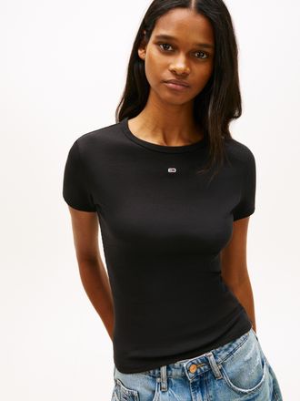 Tommy Jeans TJW 2PACK SLIM ESSENTIAL RIB SS Packung, 2er-Pack, 2 Stk. mit gerippter Struktur