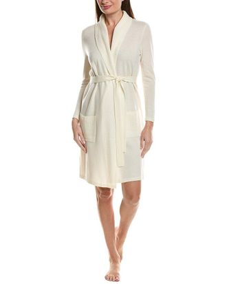 Sofiacashmere Shawl Wool & Cashmere-Blend Jersey Robe