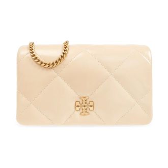 Tory Burch Tory Burch, Wallets & Cardholders, female, Beige, Size: ONE SIZE Wallet on a Chain Kira Diamond