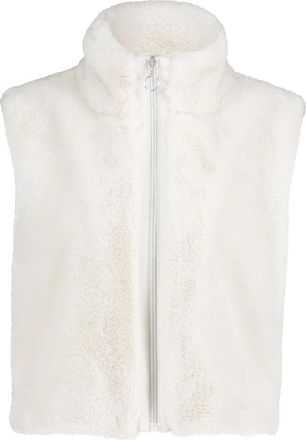 Betty Barclay Jassen, Dames, Wit, XL, Pluche Vest met Rits