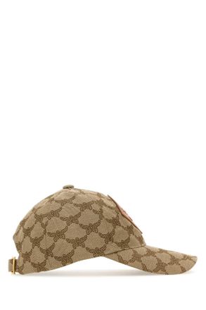MCM Womens Embroidered Polyester Blend Baseball Cap Beige Cappelli Hat