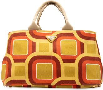 Prada Pre-owned Prada Large Printed Canvas Canapa Soho Satchel LH3R5UTGFJNEDTJT