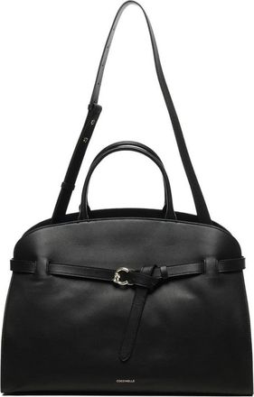 Coccinelle Structured Black Calf Leather Handbag