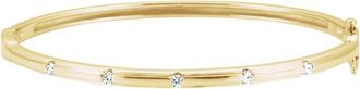 Diamond2Deal 14k Yellow Gold 1/4 CTW Lab-Grown Diamond Bangle Bracelet 6