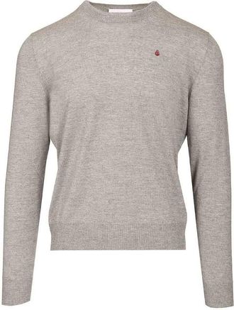 Alexander McQueen Sweater With Reverse Skull Motif Embroidered