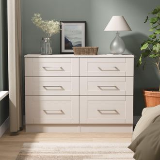 Welcome Furniture Malton Ready Assembled 6 Drawer Wide Chest in Kashmir Ash - Welcome Furniture | TJ Hughes