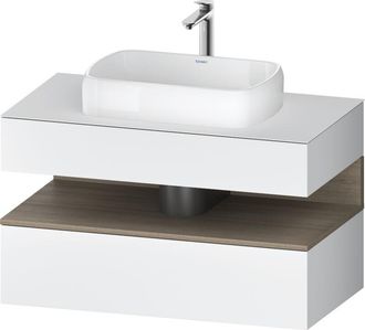 Duravit Duravit - Qatego Consola Mueble Bajo Lavabo, 1 Extra&iacute;ble, 1 Caj&oacute;n