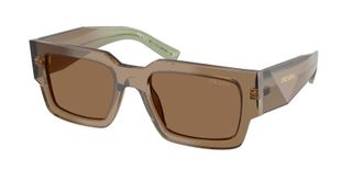 Prada Brown Rectangular Mens Sunglasses PR B17S 29E90F 54