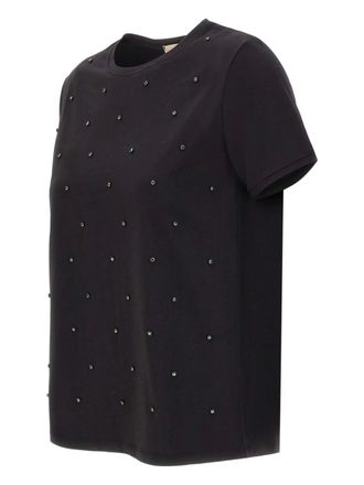 Kaos crystal-embellished crew-neck T-shirt - Black