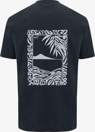Genti Print T-shirt | Blauw