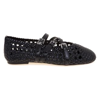 Michael Kors Indy Flex Woven Ballet Flat - female - Michael Kors - Ballerina Shoes - Black - 5 1/2 UK - Shoes
