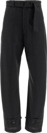 Christophe Lemaire Curved Tailored Straight Pants - Dames - Straight fit broeken - Zwart - XS - Wol - Broeken