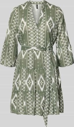 Vero Moda Tailliertes Tunikakleid aus reiner Viskose Modell MELBA in Lind Melange, Gr&ouml;&szlig;e XL