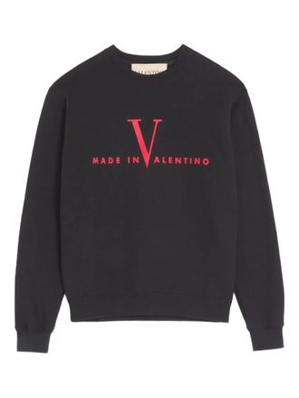 Valentino Garavani logo-detail crew-neck sweatshirt - Black