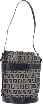 Fendi Bolso Cubo Zucchino Canvas Pre-owned - Pre-owned - Mujer - Azul - ONE SIZE