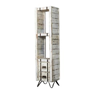Wanda Collection Columna de mindi para cuarto de ba&ntilde;o 190 blanco
