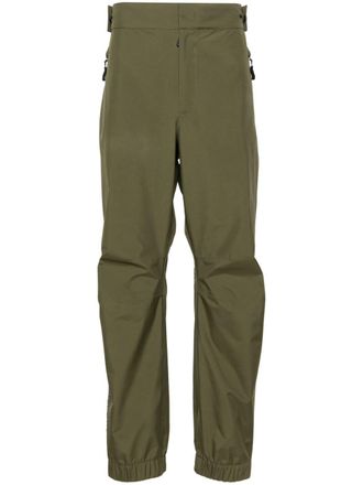 Moncler waterproof tapered trousers - Green