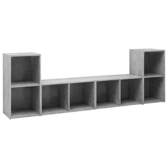 Berkfield Home TV Cabinets 4 pcs Concrete Grey 72x35x36.5 cm Engineered Wood