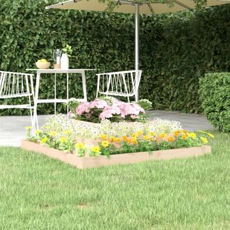 vidaXL Jardinera De Madera Maciza De Pino 110x110x27 Cm Vidaxl