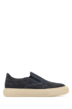 Hogan Navy Blue Suede H691 Slip Ons