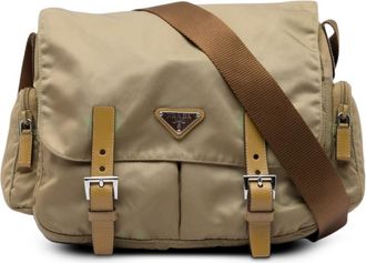 Prada Pre-owned Prada Tessuto Double Buckle Messenger Bag Ladies H10G5UVX46BRN2YV