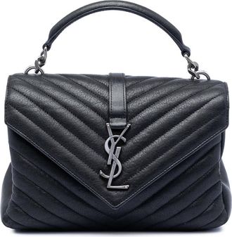 Saint Laurent Pre-owned Saint Laurent Medium Chevron Sheepskin Monogram College Satchel Ladies TCT600279A.0320