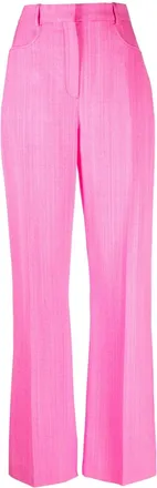Jacquemus Le Pantalon Sauge flared trousers - women - Silk/Viscose/Cotton/Spandex/Elastane - 38 - Pink