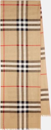 Burberry Burberry Check wool and silk scarf