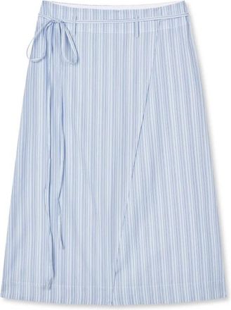 Mads Norgaard Midi Rokken - Dames - Midirokken - Blauw - 2XL - Rokken