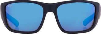 Maui Jim Amberjack Blue Hawaii Wrap Unisex Sunglasses B896-03 60