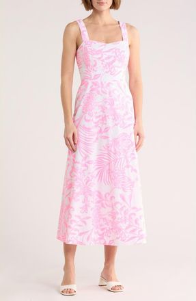 Lilly Pulitzer Maella Midi Dress in Rousseau Pink Glisten at Nordstrom Rack, Size 12