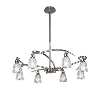 Netlighting Amel Telescopic 8 Light L1SGU10 Polished Chrome in Grey