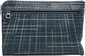 Bottega Veneta Clutch Metropolis in nappa con motivo Intrecciato 2012-2025 - Blu