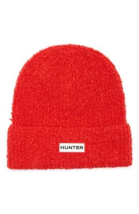 Hunter Texture Cuff Beanie in Logo Red at Nordstrom Rack