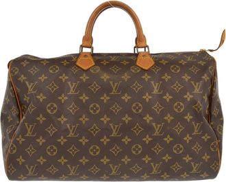 Louis Vuitton Speedy Handbag Monogram Canvas Brown Canvas Handbag (Pre-Owned)