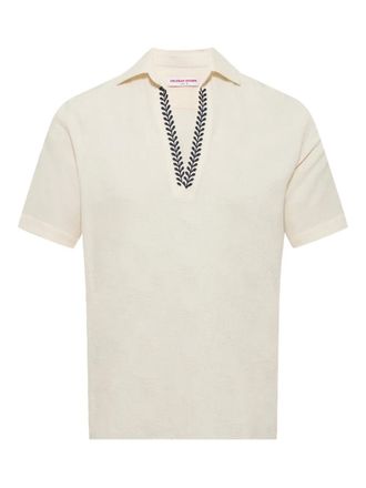 Orlebar Brown Ridley embroidered short-sleeve top - White