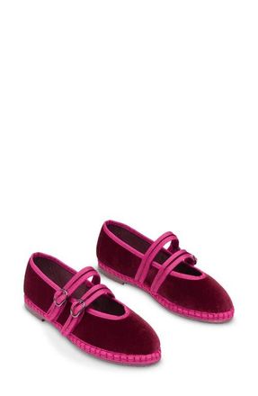 Flabelus Claire Mary Jane Flat in Burgundy at Nordstrom, Size 12Us